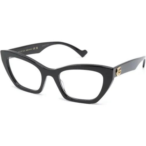 Klassische Schwarze Optische Brille , Damen, Größe: 52 MM - Gucci - Modalova