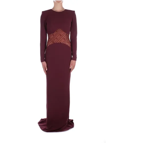 Carpet Kleider Bordeaux , Damen, Größe: L - Elisabetta Franchi - Modalova