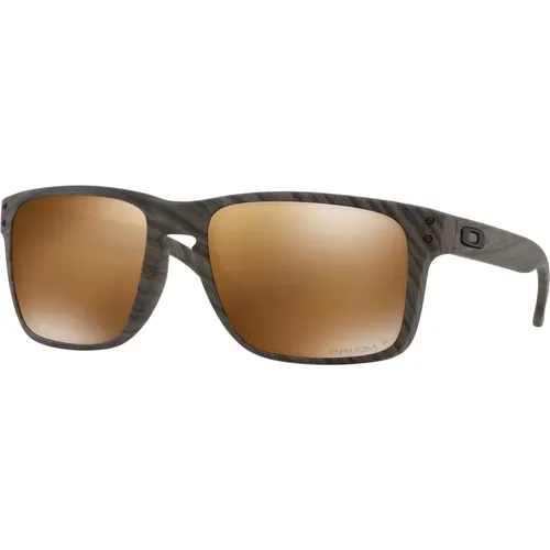 Holzoptik Sonnenbrille mit Prizm Tungsten Linse , Herren, Größe: 59 MM - Oakley - Modalova
