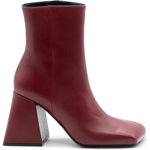 Dunkelrote Minimalistische Bootie Ming , Damen, Größe: 36 EU - Vic Matié - Modalova