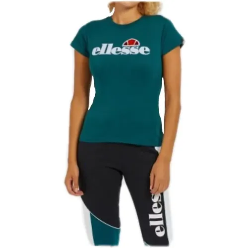 Grünes T-Shirt mit kurzen Ärmeln , Damen, Größe: 2XS - Ellesse - Modalova