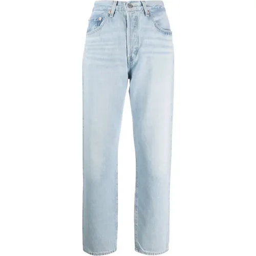 Levi's, Blaue High-Rise Straight-Leg Jeans , Damen, Größe: W26 - Levis - Modalova