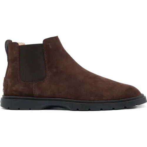 Suede Tronchetto Boots , male, Sizes: 7 UK, 8 1/2 UK, 10 UK, 9 1/2 UK - TOD'S - Modalova