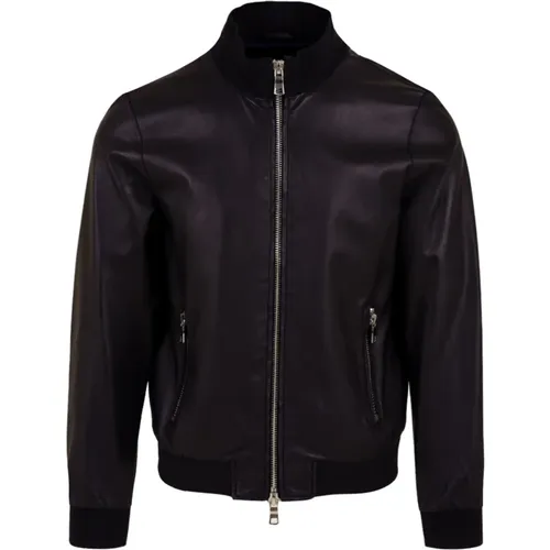 Blaue Derek Seamless Lederjacke , Herren, Größe: 3XL - The Jack Leathers - Modalova