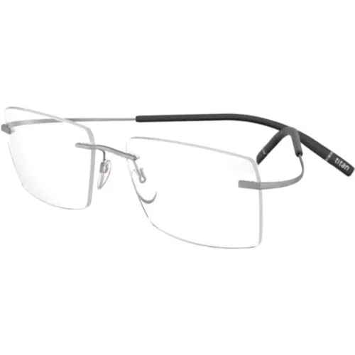 Ikonoische Brillenfassung in Ruthenium-Farbe , unisex, Größe: 52 MM - Silhouette - Modalova
