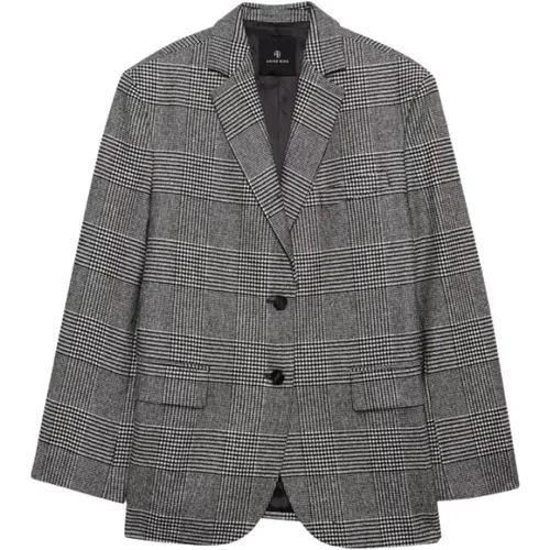 Oversize Pata de Gallo Blazer , Herren, Größe: M - Anine Bing - Modalova