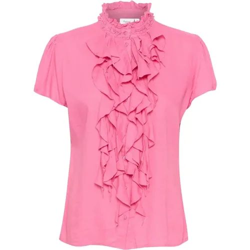 Cosmos Ellisz Ss Shirt Bluser , Damen, Größe: M - Saint Tropez - Modalova