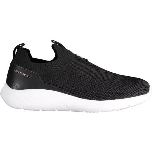 Schwarze synthetische sportliche Sneaker mit Flair , Damen, Größe: 38 EU - Fila - Modalova