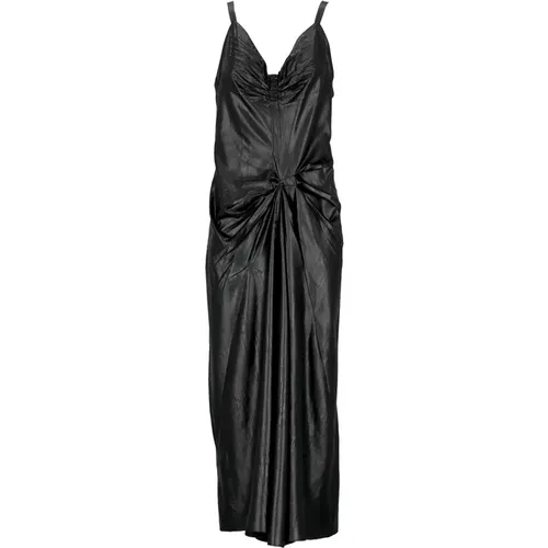 Schwarzes Moir? Maxikleid - Maison Margiela - Modalova