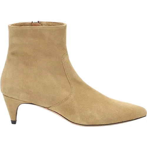 Velour Heeled Ankle Boots , female, Sizes: 4 UK - Isabel Marant Étoile - Modalova