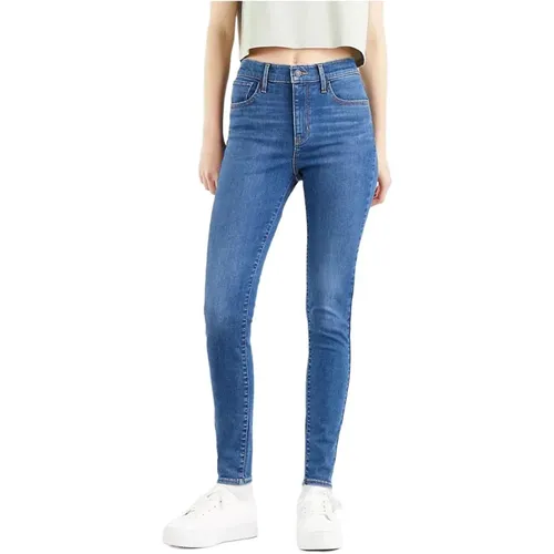 Blaue Einfache Reißverschluss-Knopf-Jeans Damen Levi's - Levis - Modalova