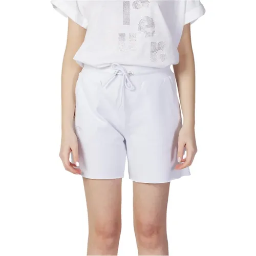 Lace Fastening Cotton Shorts , female, Sizes: XL, L, S, M, XS - Blauer - Modalova