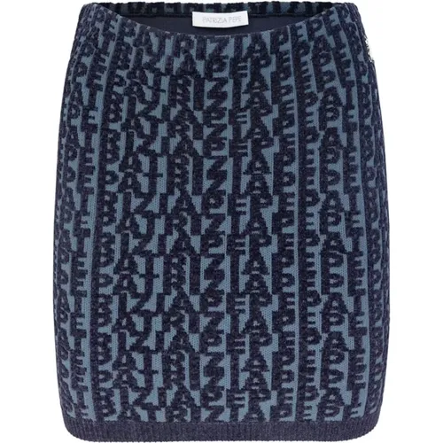 Mini Slim Skirt Monogram Jacquard Detail , female, Sizes: XS - PATRIZIA PEPE - Modalova