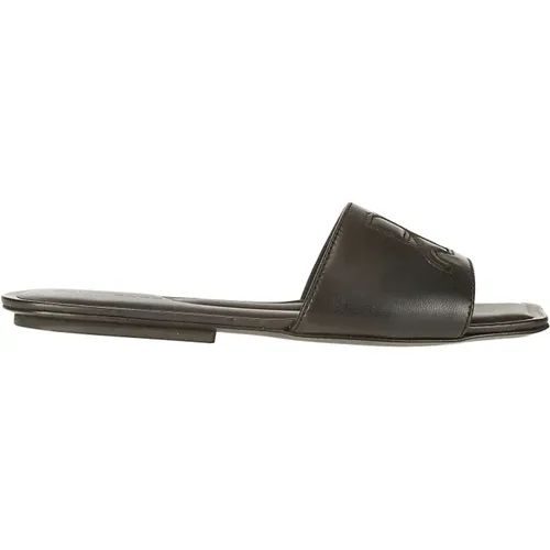 Leather Slides Sandals , female, Sizes: 7 UK, 4 UK, 6 UK, 8 UK, 5 UK - Courrèges - Modalova