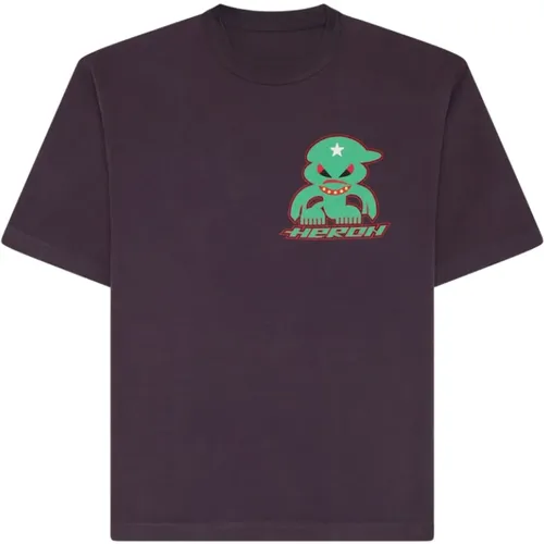 Monster T-Shirt Kurzarm Lila Grün , Herren, Größe: 2XL - Heron Preston - Modalova