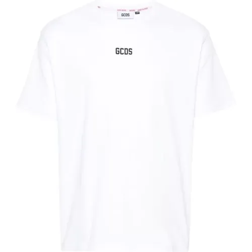 Weiße Baumwoll-T-Shirt mit Logo , Herren, Größe: M - Gcds - Modalova