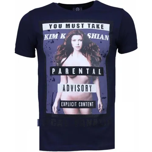 Kim Kardashian Rhinestone - T Shirt Men - 4779Nb , male, Sizes: 2XL - Local Fanatic - Modalova