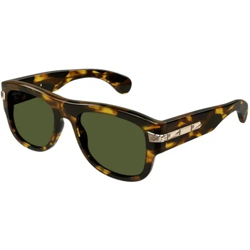 Stylish Havana Green Sunglasses , female, Sizes: 54 MM - Gucci - Modalova