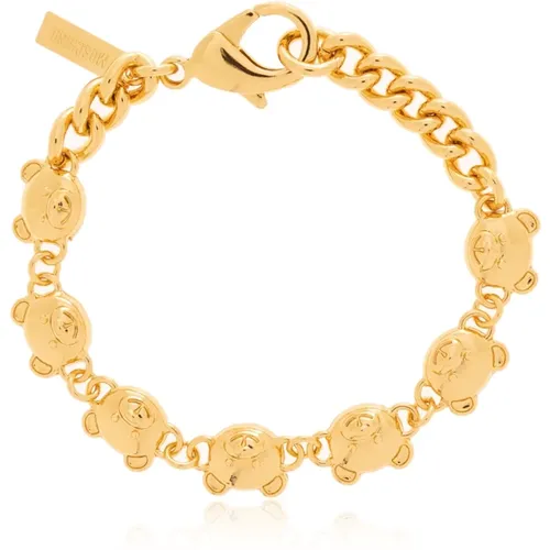 Armband mit Teddybärköpfen , Damen, Größe: L - Moschino - Modalova