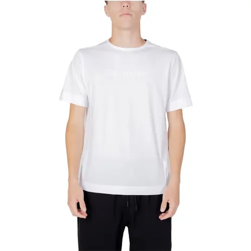 Mens Autumn/Winter Polyester T-Shirt , male, Sizes: L - Calvin Klein - Modalova