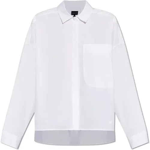 Shirt with pocket , female, Sizes: 3XS, M - Emporio Armani - Modalova