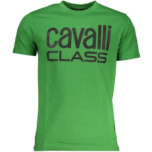 Bedrucktes Logo Rundhals T-Shirt - Cavalli Class - Modalova