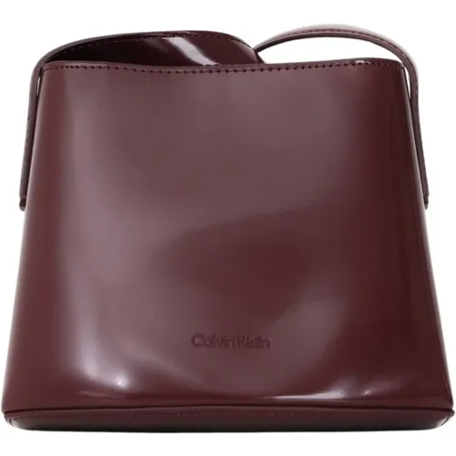 Elegante Bordeaux Umhängetasche - Calvin Klein - Modalova