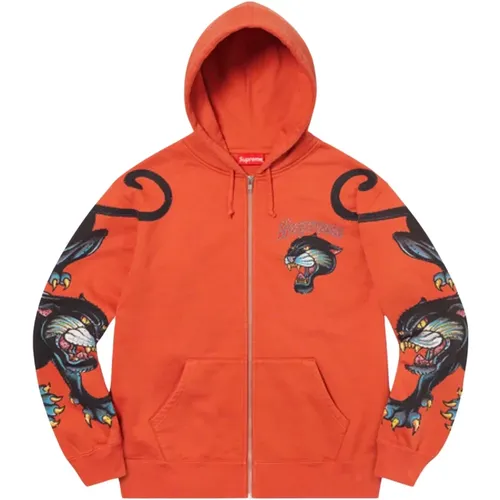 Limited Edition Panther Zip Up Hoodie , male, Sizes: M - Supreme - Modalova