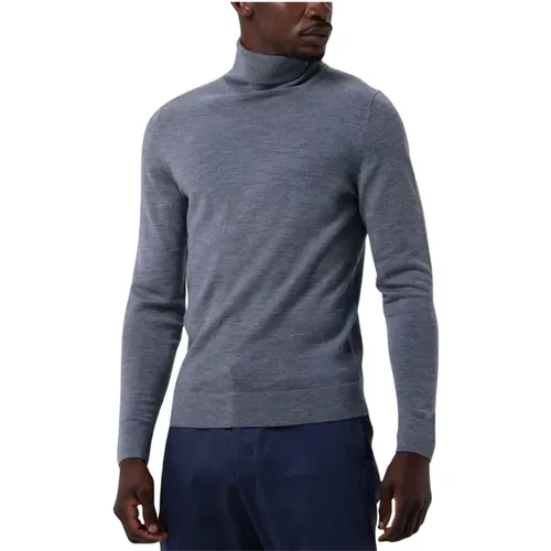 Grauer Woll-Turtleneck-Pullover , Herren, Größe: 2XL - Calvin Klein - Modalova