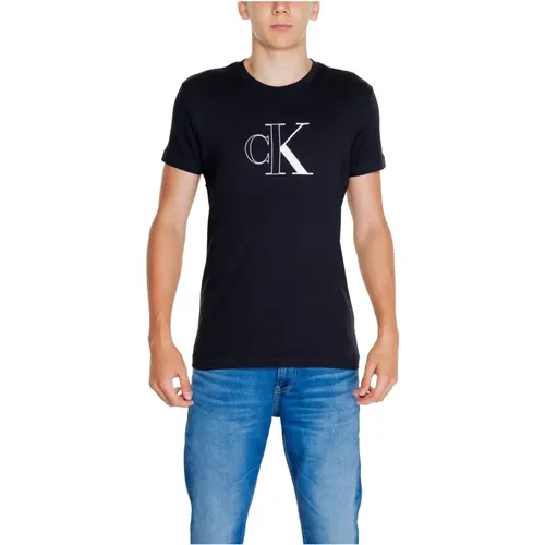 Monologo Tee Herbst/Winter Kollektion , Herren, Größe: L - Calvin Klein Jeans - Modalova