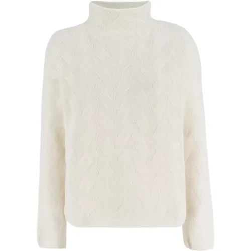 Cozy Knit High Collar Jumper , female, Sizes: L, M - Le Tricot Perugia - Modalova