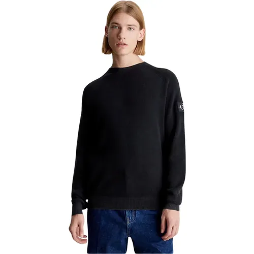 Waffel Baumwolle Logo Patch Pullover - Calvin Klein - Modalova