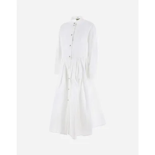 Cotton Shirt Dress , female, Sizes: L, M - Herno - Modalova