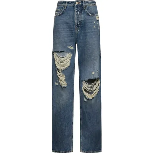 Zerrissene Denim Jeans mit Fransigen Kanten - Balenciaga - Modalova