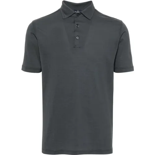 Men's Grey T-Shirts & Polos Ss24 , male, Sizes: M, 2XL, L - Barba - Modalova