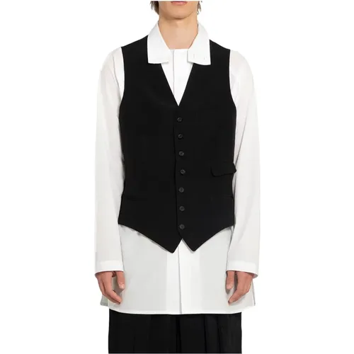 Satin Sleeveless Dress , male, Sizes: M - Yohji Yamamoto - Modalova