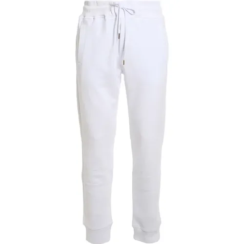 Weiße Baumwollhose mit Logo-Detail , Herren, Größe: L - Versace Jeans Couture - Modalova