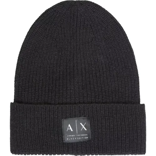 Winter Basic Mützen Schwarz - Armani Exchange - Modalova