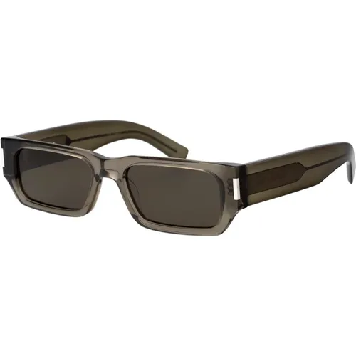 Modische Sonnenbrille SL 660,Schmale Rechteckige Sonnenbrille SL 660 - Saint Laurent - Modalova