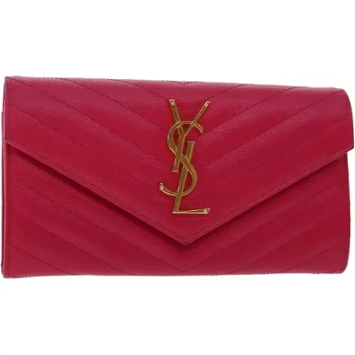 Pre-owned Leather wallets , female, Sizes: ONE SIZE - Yves Saint Laurent Vintage - Modalova