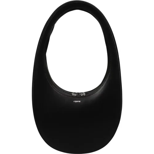 Oval Leather Bag with Detachable Strap , female, Sizes: ONE SIZE - Coperni - Modalova