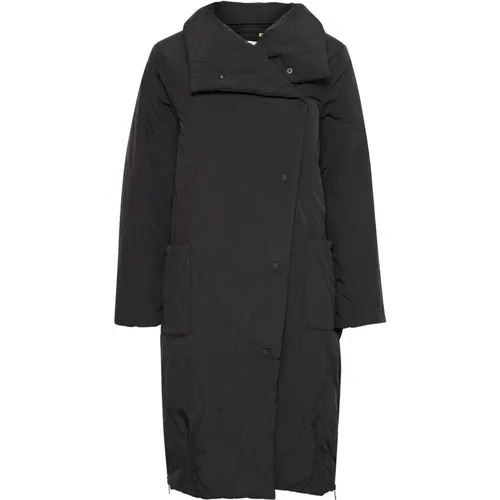 Langer Mantel Jacke Schwarz , Damen, Größe: M - InWear - Modalova