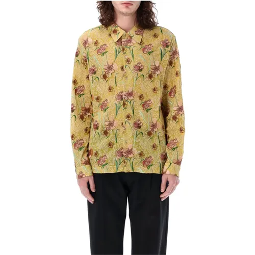 Hibiscus Yellow Ripley Shirt , male, Sizes: L, S, M - Séfr - Modalova