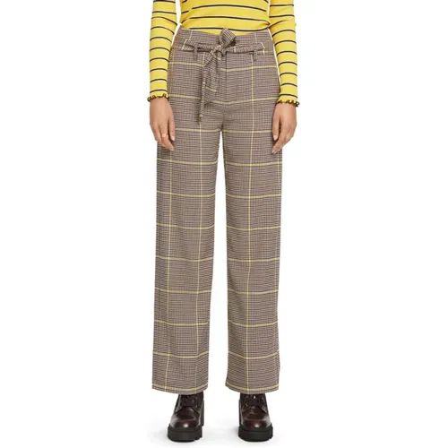 High Rise Checkered Pants , female, Sizes: L, M - Scotch & Soda - Modalova