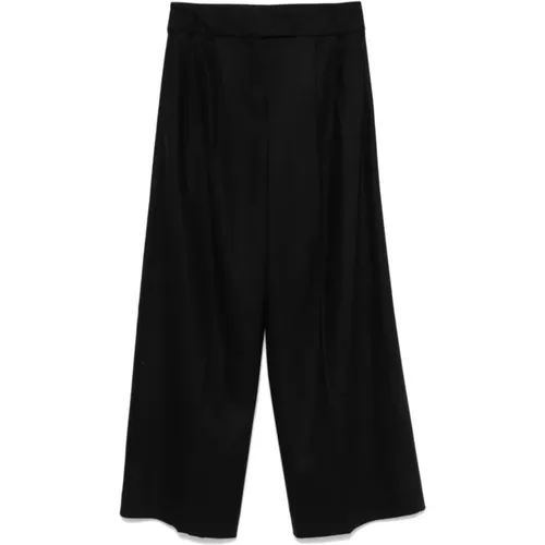 Weite schwarze Hose mit hoher Taille - Max Mara - Modalova