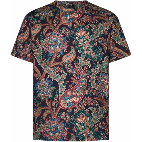 Blumiges Paisley Print Crewneck T-Shirt - ETRO - Modalova