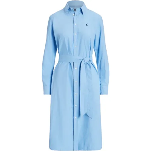 Klassisches Oxford-Kleid , Damen, Größe: 2XS - Polo Ralph Lauren - Modalova