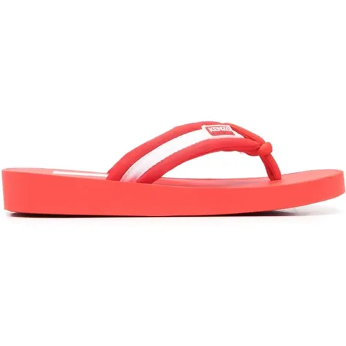 Rote Elegante Flip Flops , Damen, Größe: 36 EU - Kenzo - Modalova