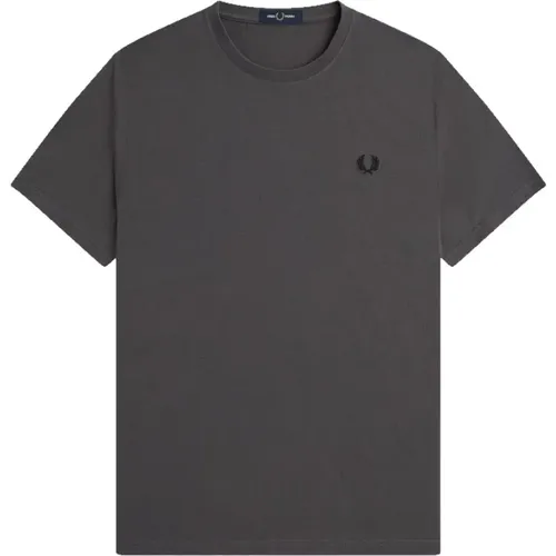 Back Graphic T-Shirt with Laurel Crown Print , male, Sizes: XL, 2XL, L - Fred Perry - Modalova
