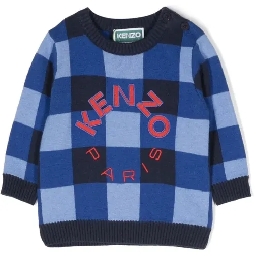 Blauer Baumwollmischung Strickpullover für Baby Jungen - Kenzo - Modalova